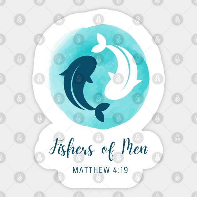 Fishers of Men Matthew 4:9 Sticker by Mission Bear